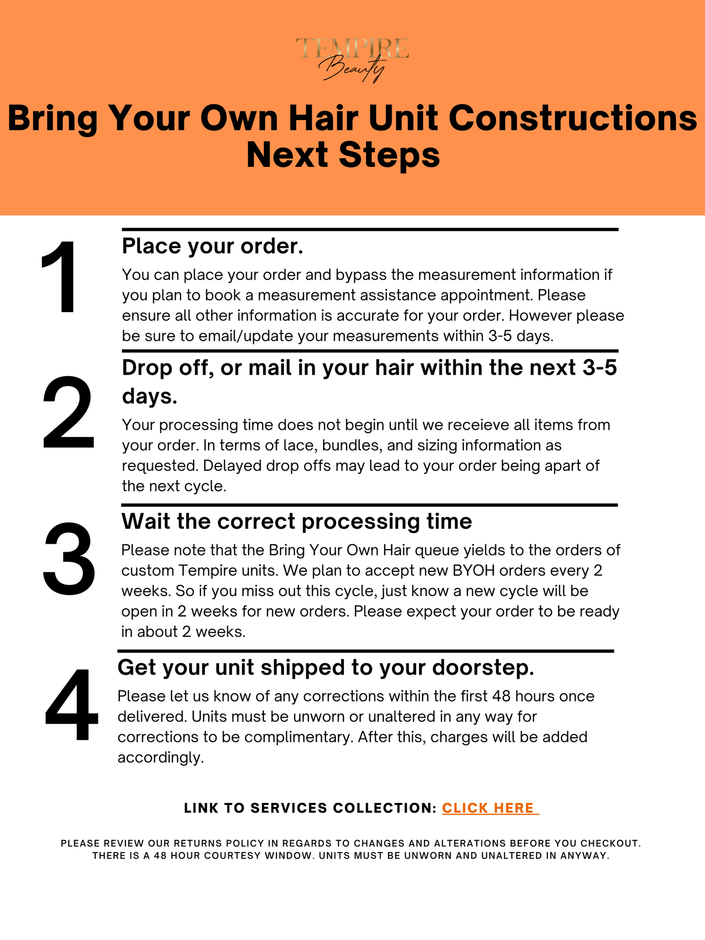 Bring Your Own Hair Construction + Revamp Services