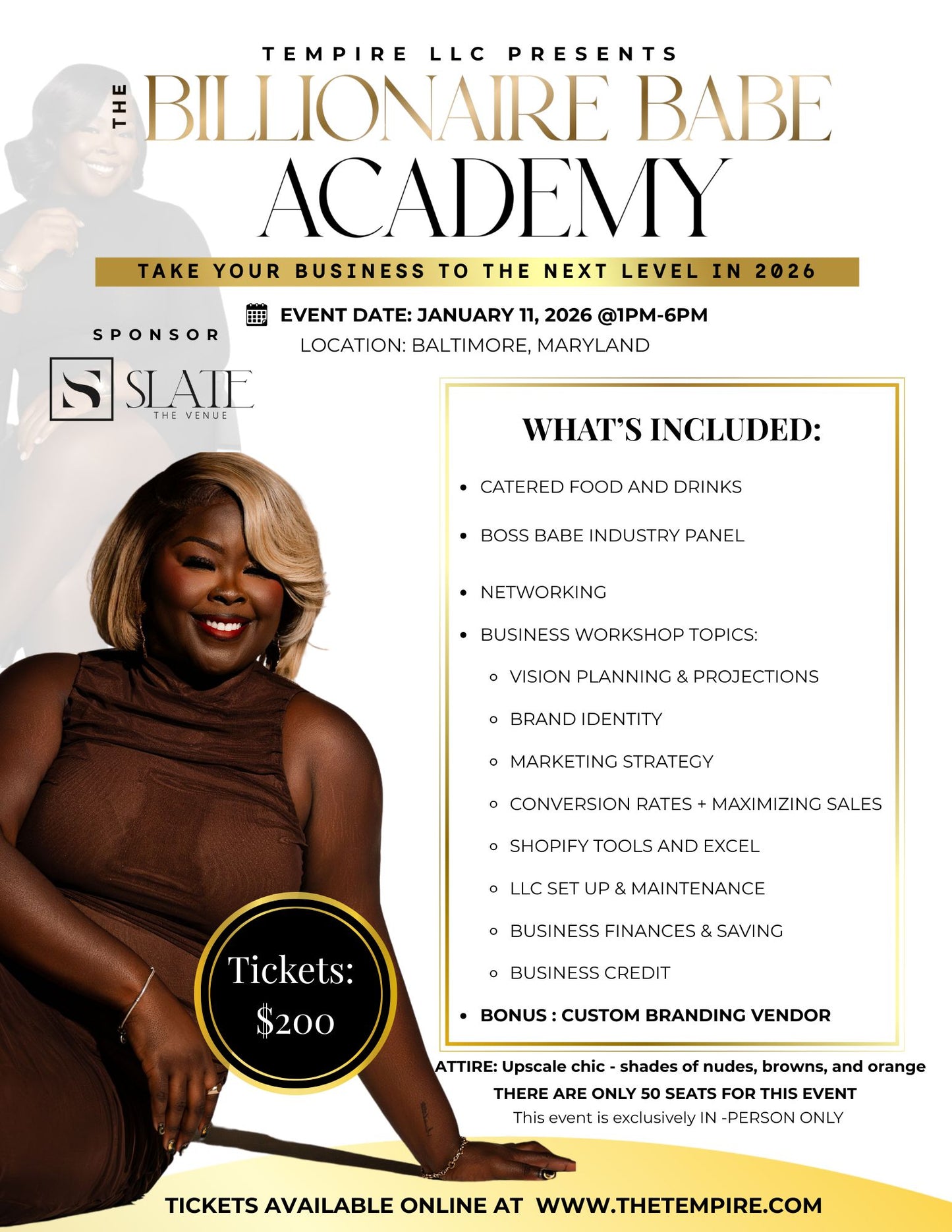 Billionaire Babe Academy: In-Person Event