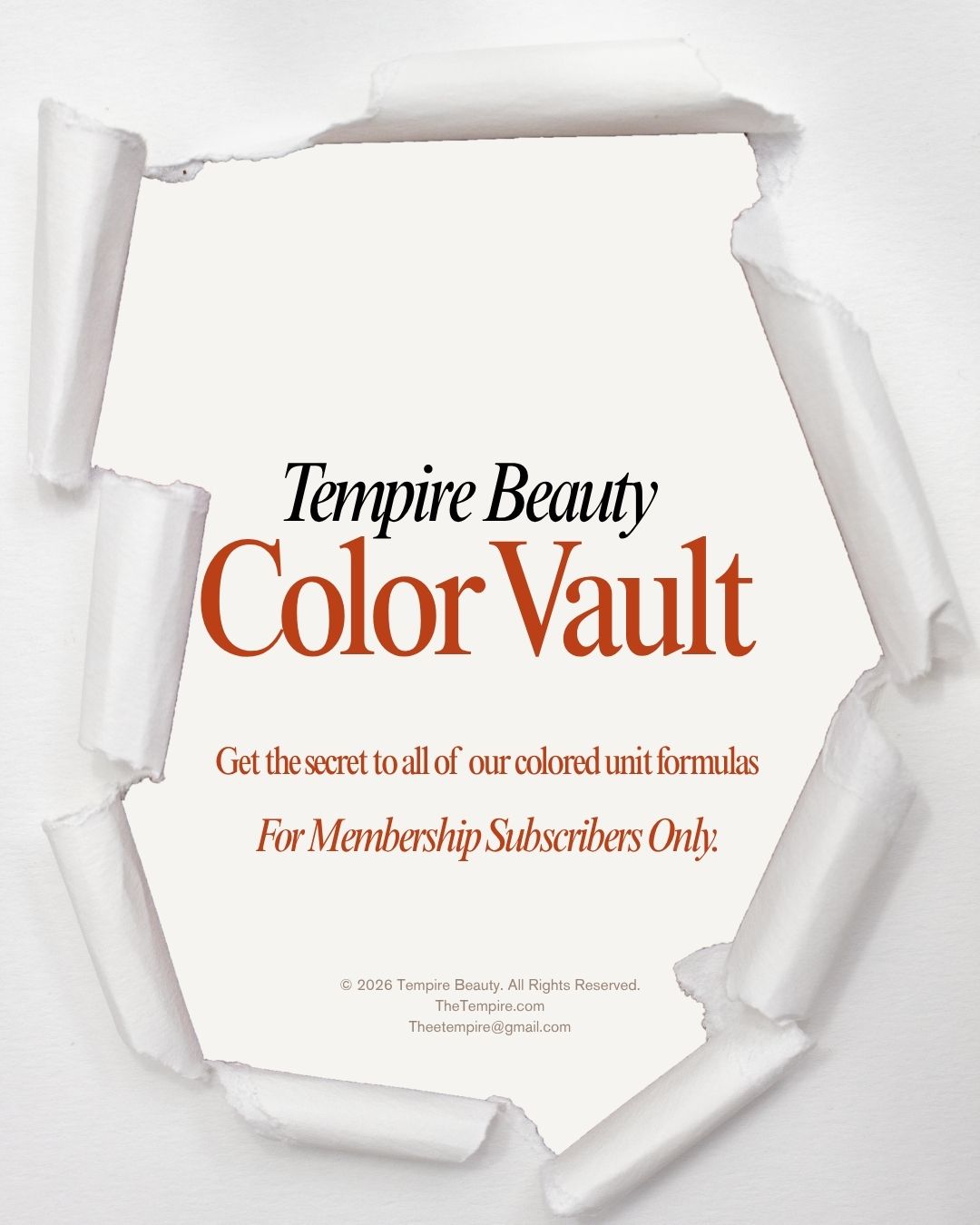 The Tempire Color Vault (Membership subscribers only)