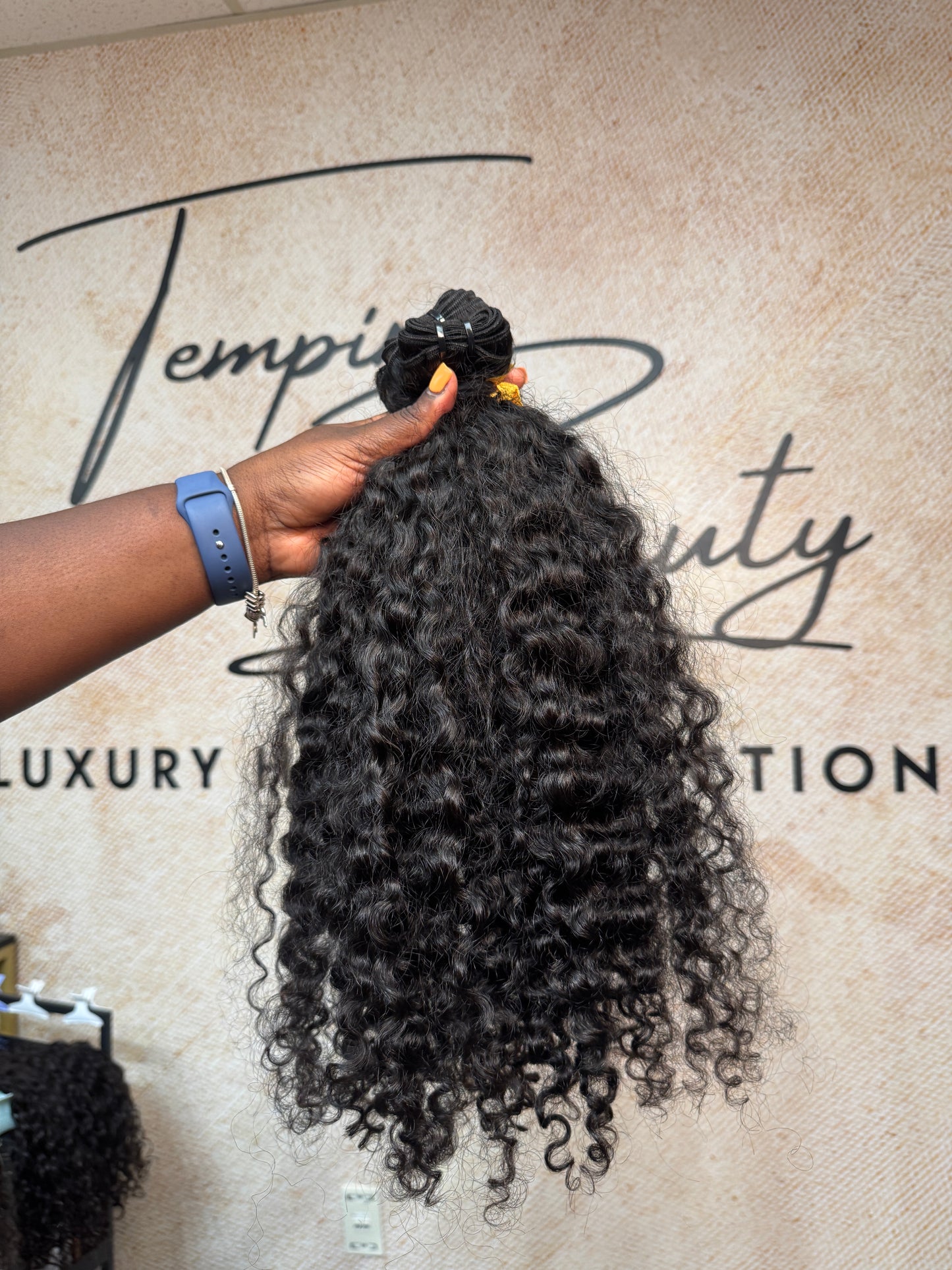 24” Raw Burmese curly bundles set (3)