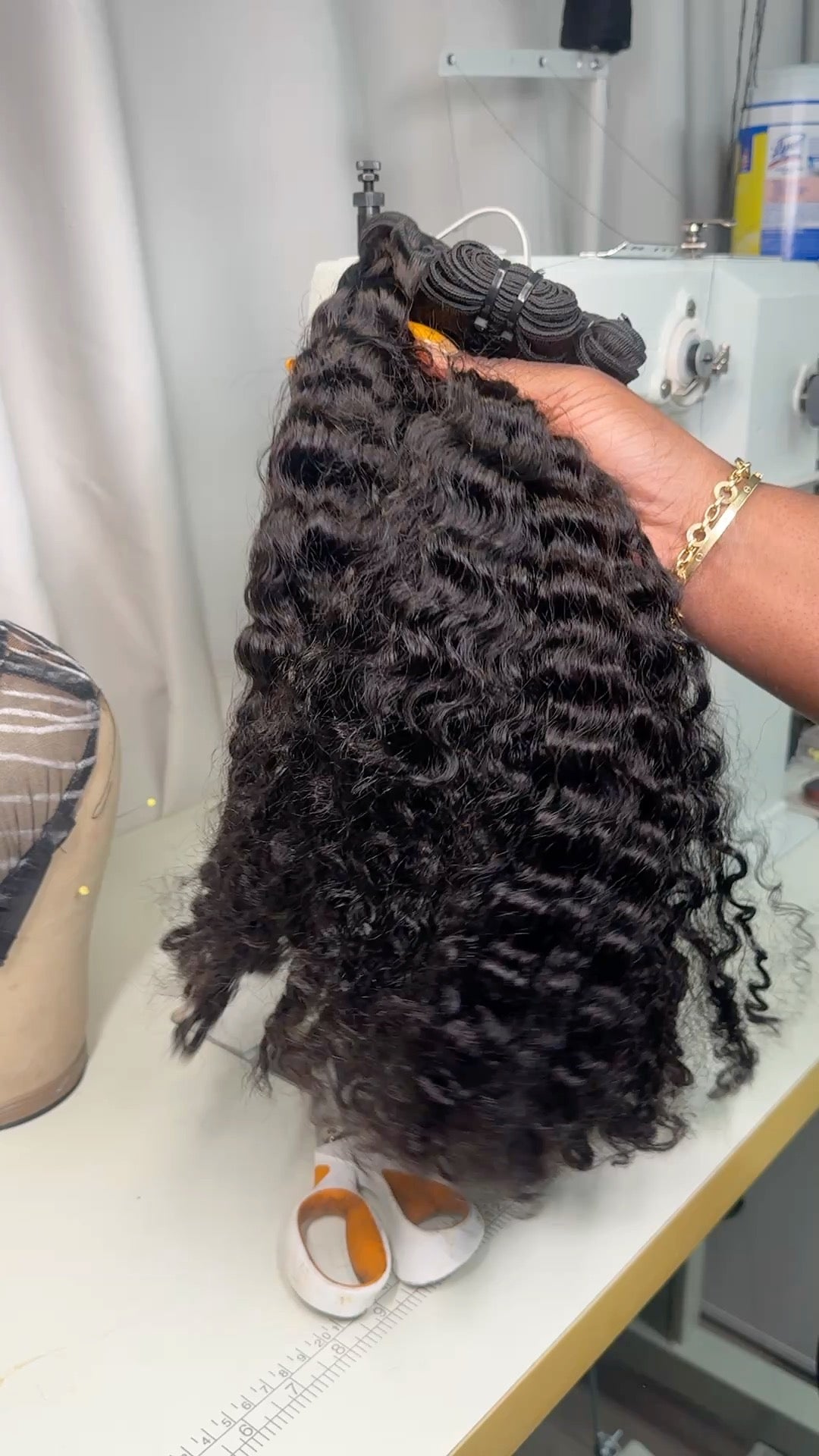 18" Burmese Curly Virgin Bundles Set of 4 bundles