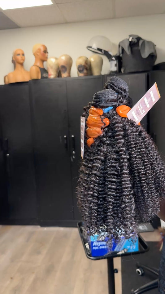18" Kinky Curly Virgin Bundles (3)