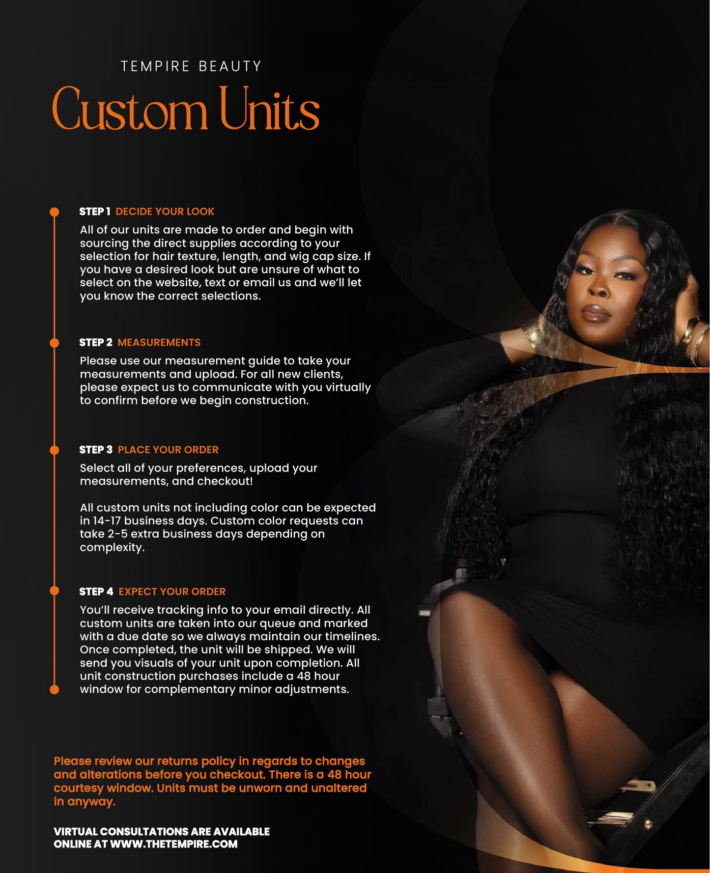 Build your own custom unit (Hair included in price)